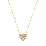 ELSIE | Diamond Pave Heart Necklace Necklaces AURELIE GI 