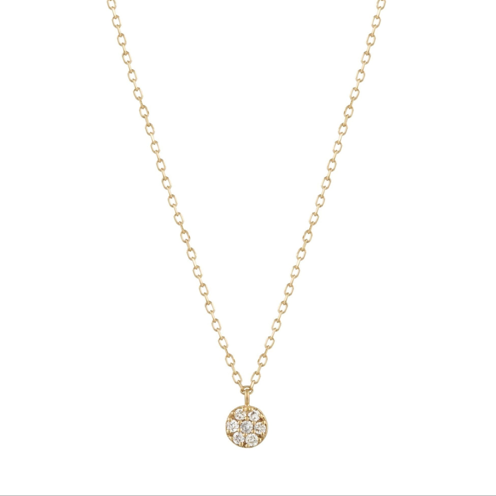 LILY | Diamond Disc Necklace Necklaces AURELIE GI 
