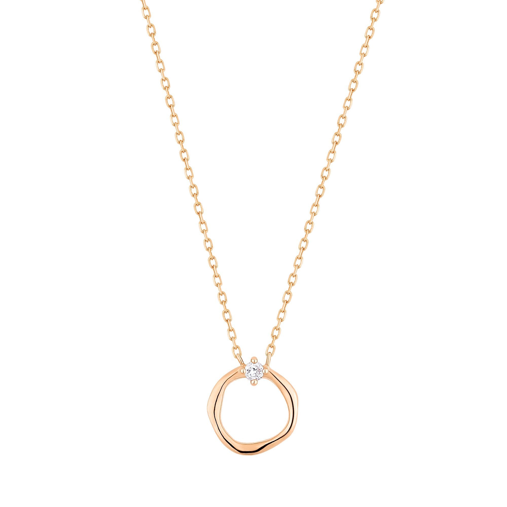 LILLIAN | Diamond Circle Necklace Necklaces AURELIE GI 