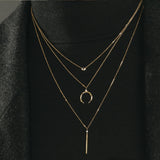 GLORIA | Diamond Arc Necklace Necklaces AURELIE GI 