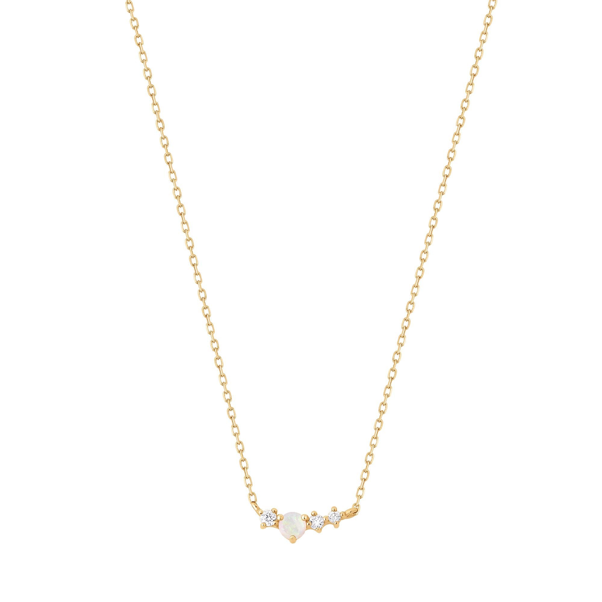 VENUS | Opal and Diamond Necklace Necklaces AURELIE GI 