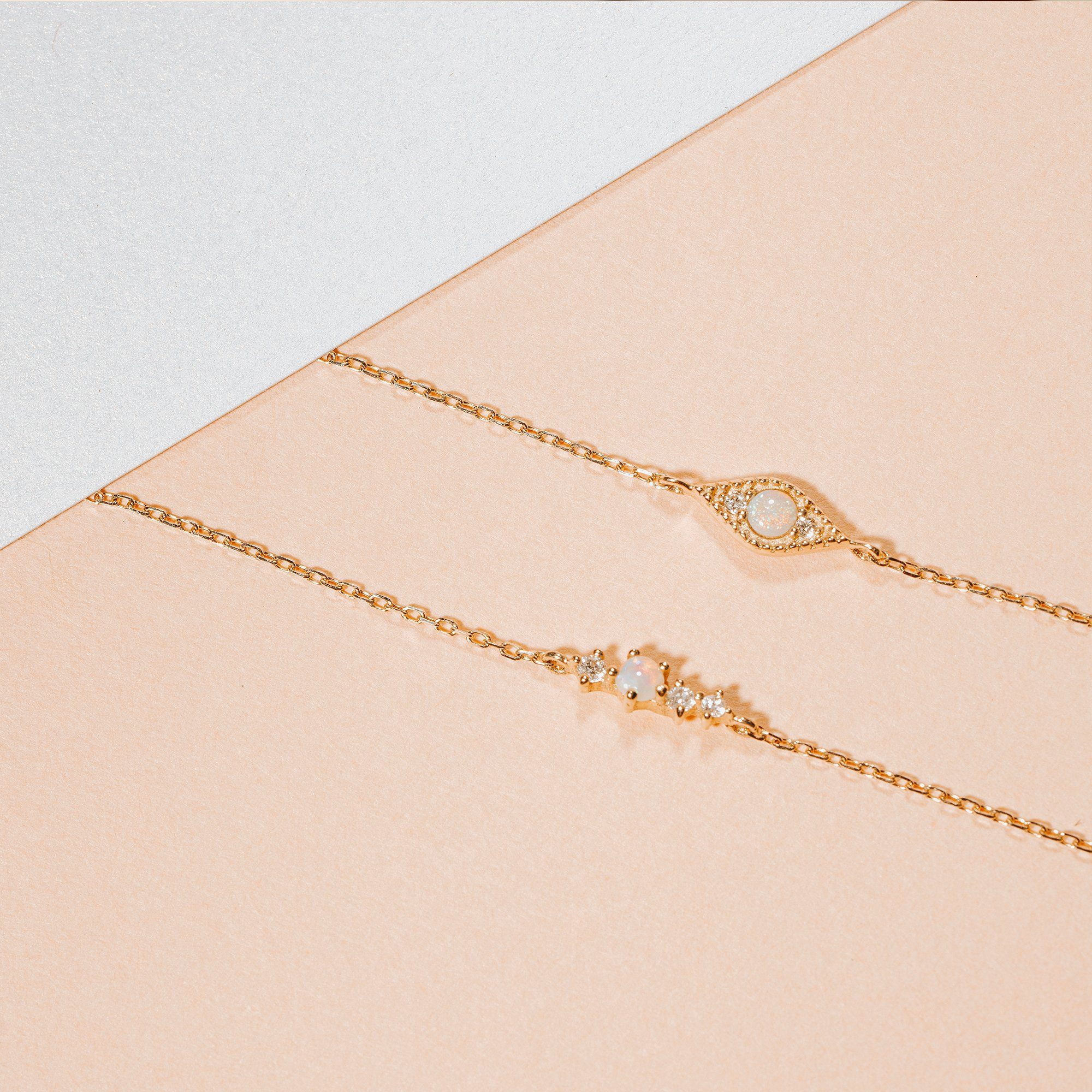 VENUS | Opal and Diamond Necklace Necklaces AURELIE GI 
