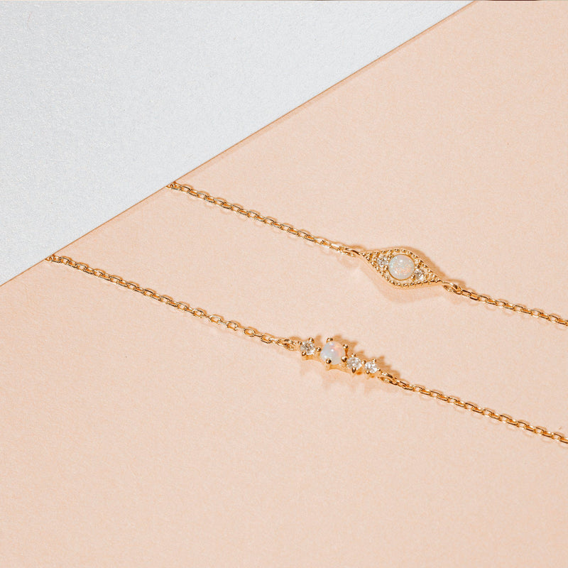 VENUS | Opal and Diamond Necklace Necklaces AURELIE GI 