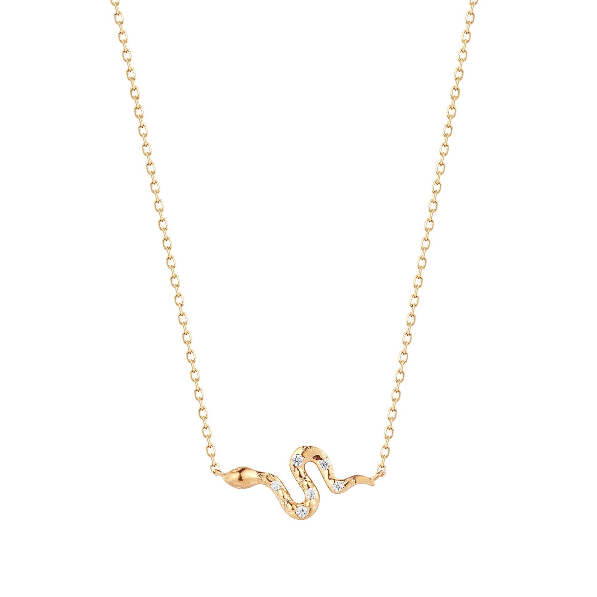 NEFERTITI | Diamond Snake Necklace Necklaces AURELIE GI 