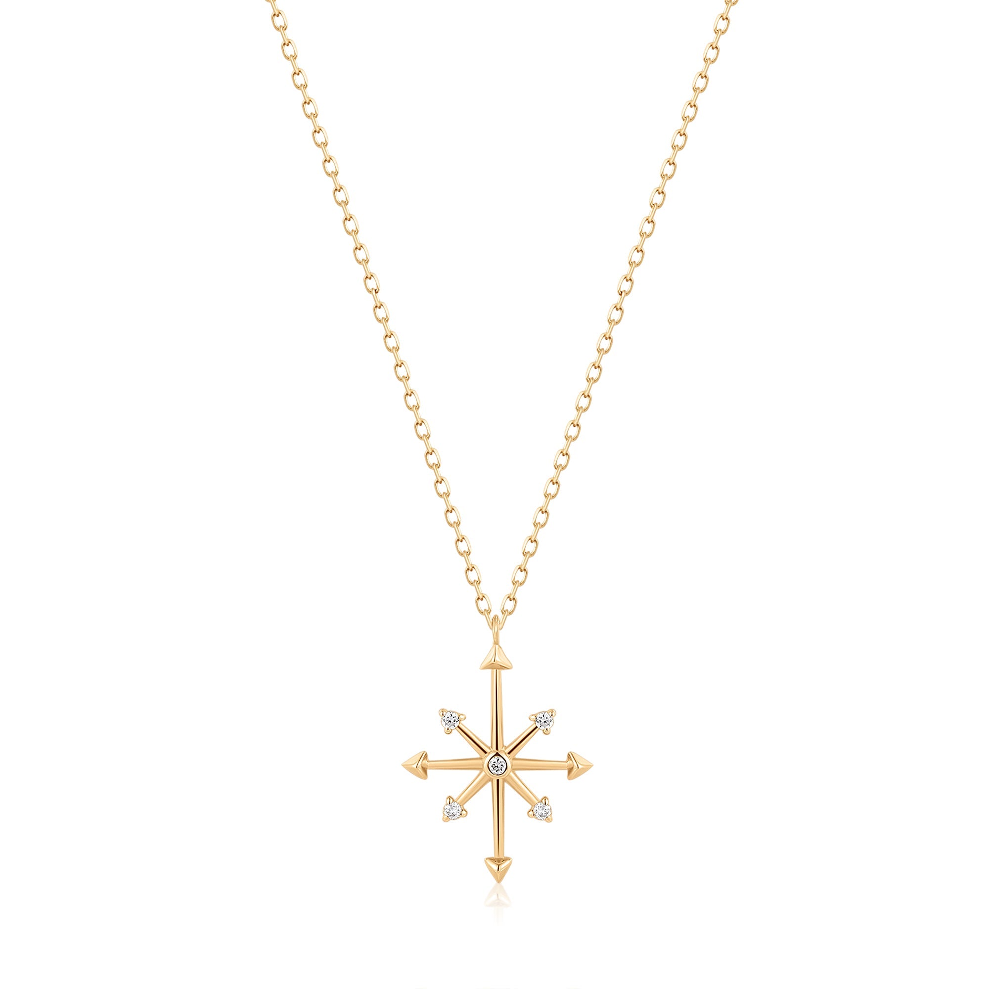 CANDIE | Diamond Octagram Star Necklace Necklaces AURELIE GI 