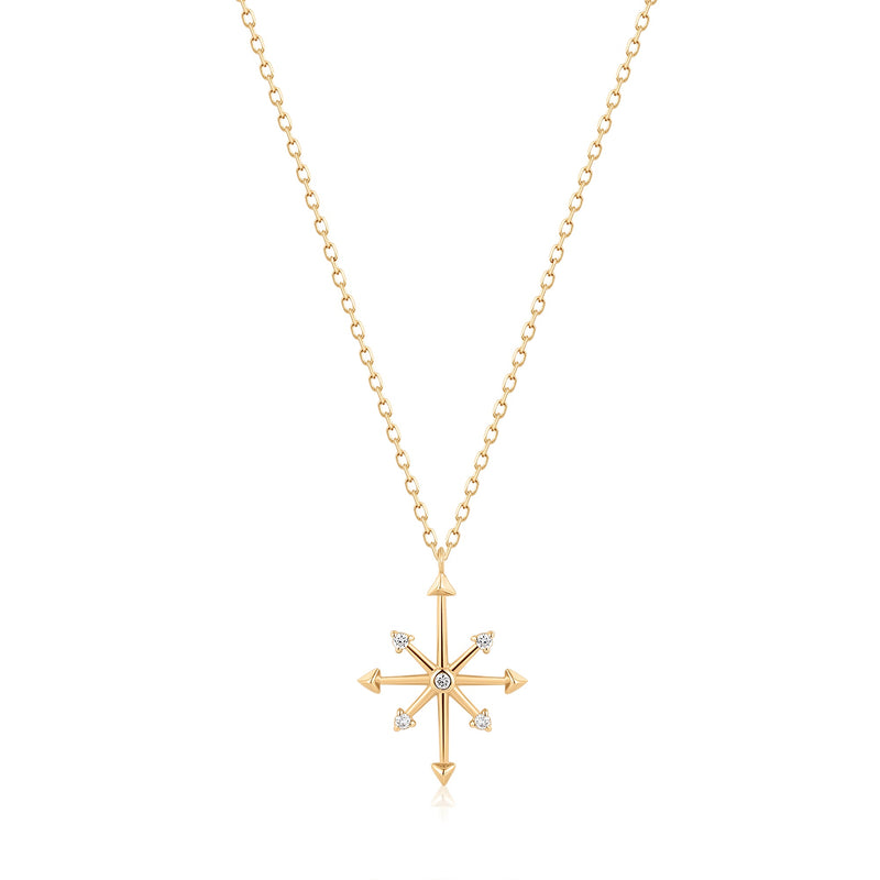 CANDIE | Diamond Octagram Star Necklace Necklaces AURELIE GI 