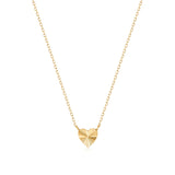DYLAN | Diamond Cut Heart Necklace Necklaces AURELIE GI Yellow 