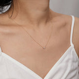 NORMA | Rose Cut Triple White Sapphire Necklace Necklaces AURELIE GI 