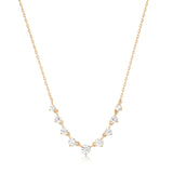 ROSAMUND | Rose Cut White Sapphire Necklace Necklaces AURELIE GI Yellow Gold 
