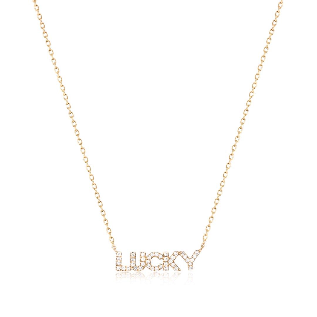 Lucky | Diamond Necklace Necklaces AURELIE GI Yellow 