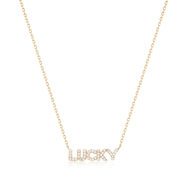 Lucky | Diamond Necklace Necklaces AURELIE GI Yellow 