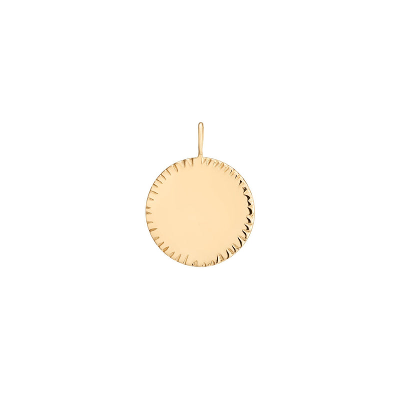 FAITH | Engravable Round Disk Charm Necklace Charms AURELIE GI 
