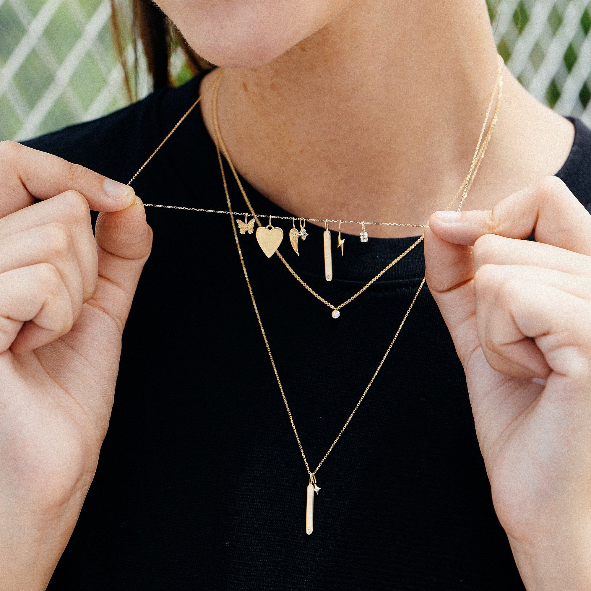 ZIGGY | Lightning Bolt Charm Necklace Charms AURELIE GI 