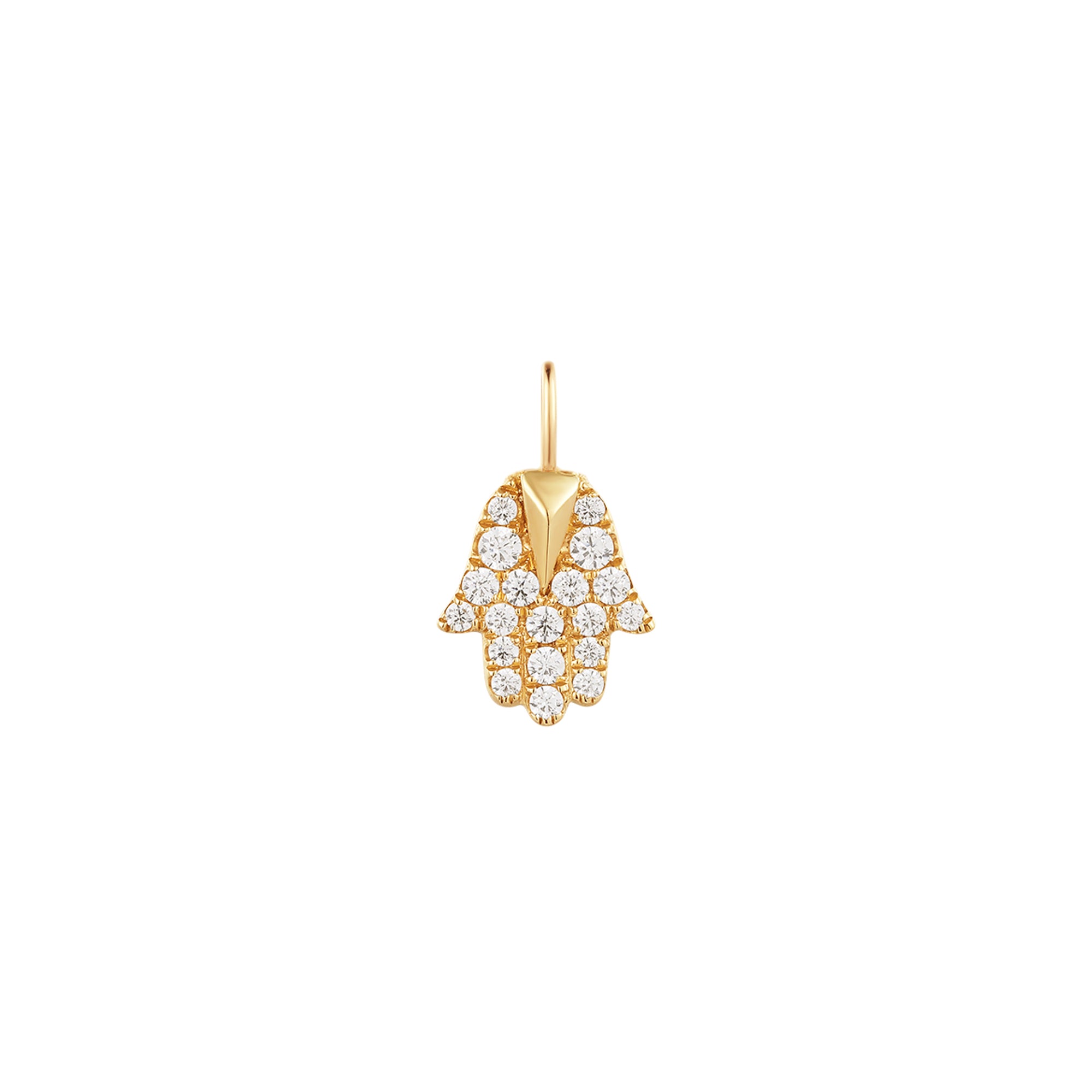 MIRIAM | Diamond Hamsa Pendant Necklace Charms AURELIE GI 