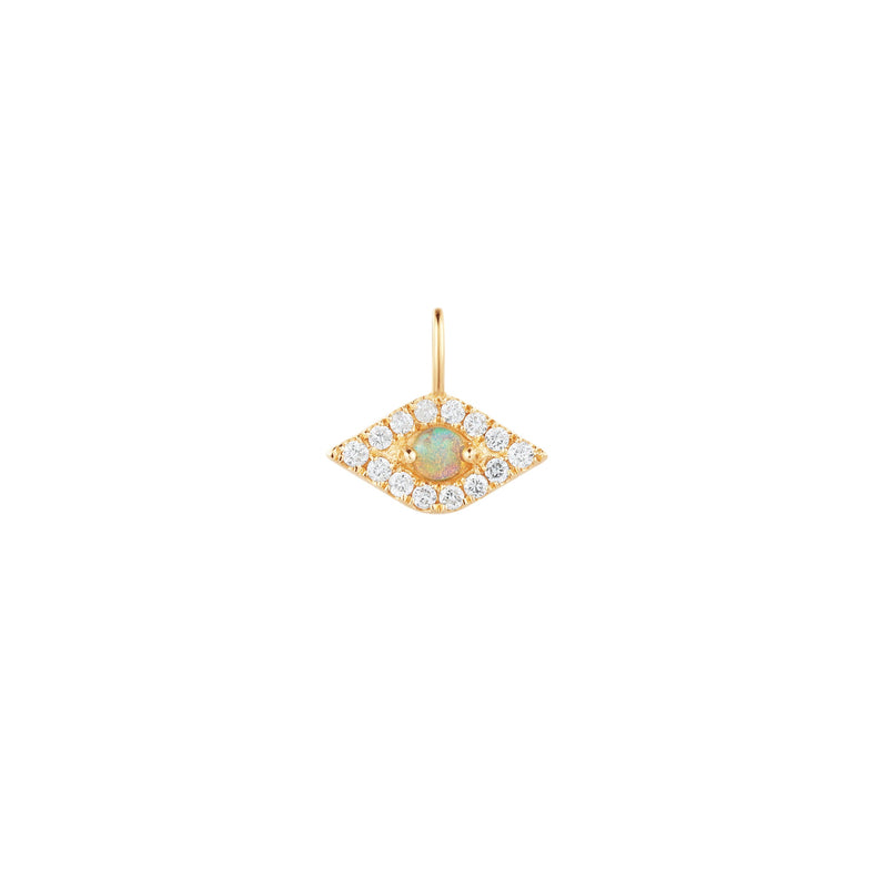 HELENE | Opal & Diamond Evil Eye Pendant Necklace Charms AURELIE GI 