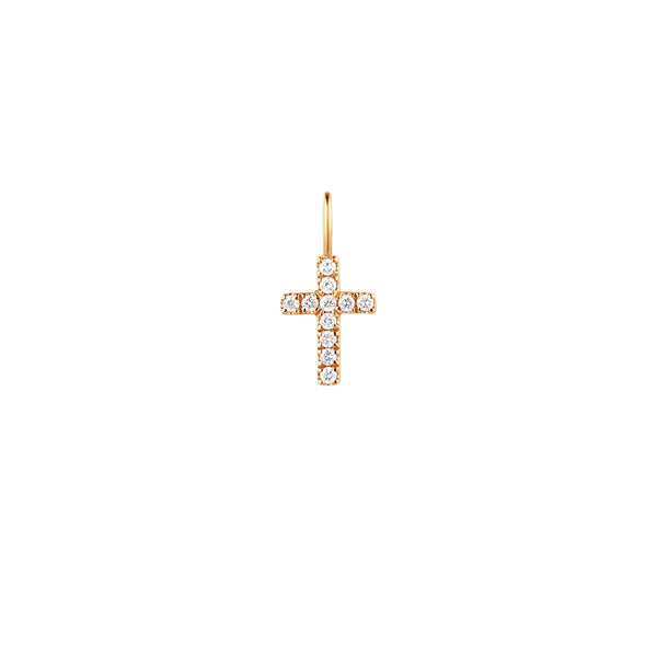 ESTHER | Diamond Cross Pendant Necklace Charms AURELIE GI 