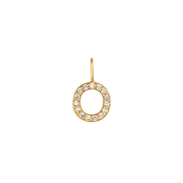 O | Diamond Initial Charm Necklace Charms AURELIE GI 