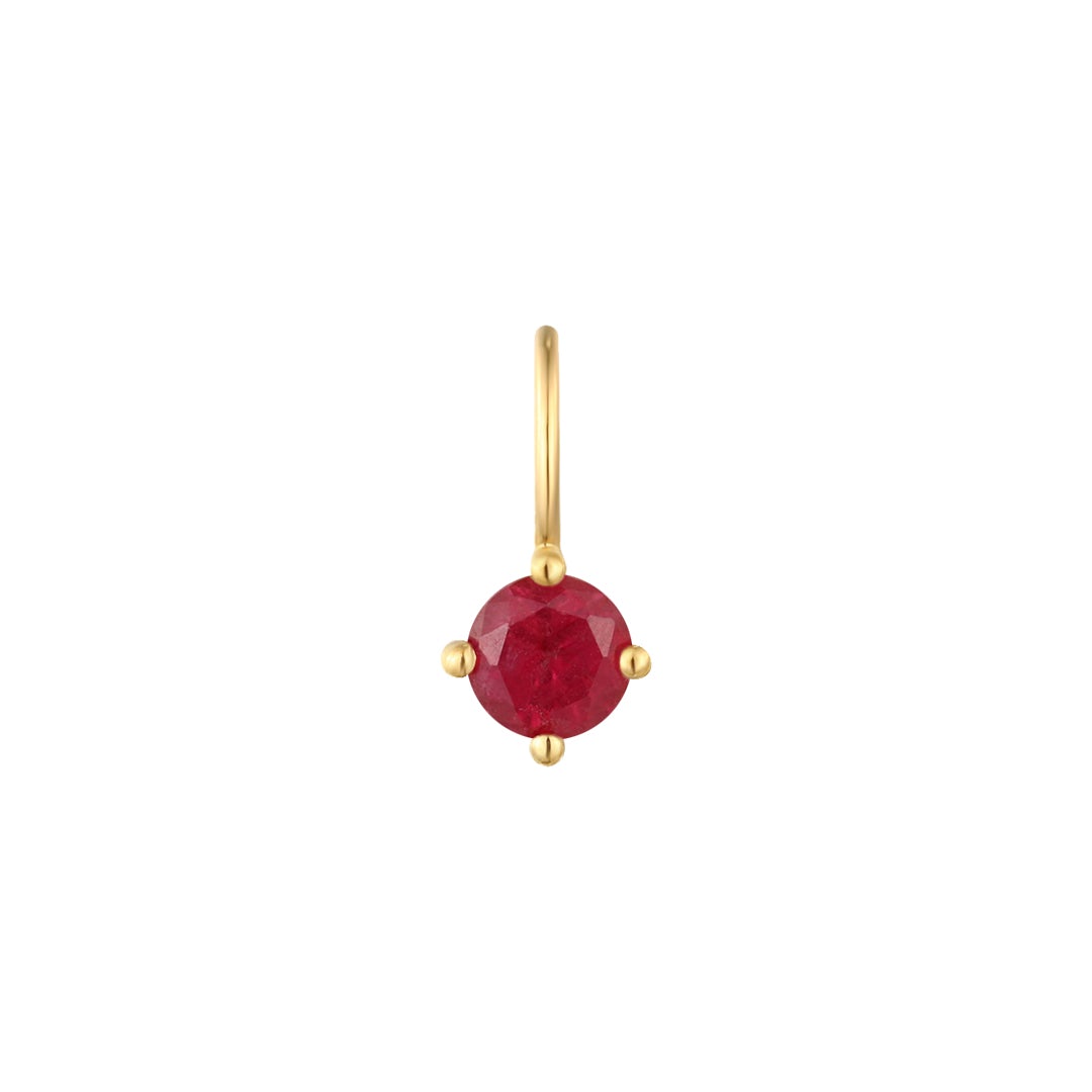 JULY | Ruby Necklace Charm Necklace Charms AURELIE GI 