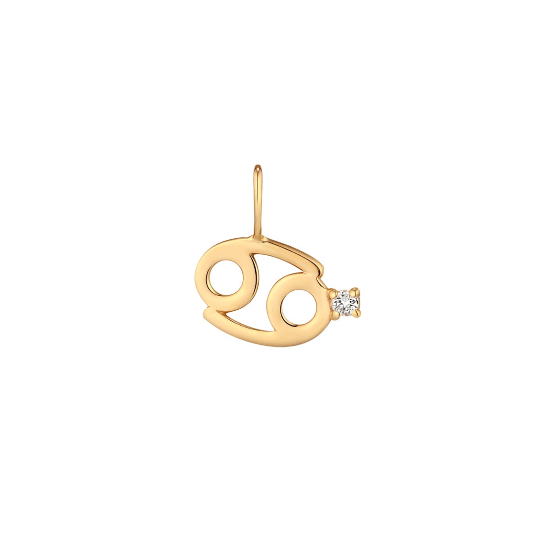 CANCER | Zodiac Charm With Diamond Necklace Charms AURELIE GI 