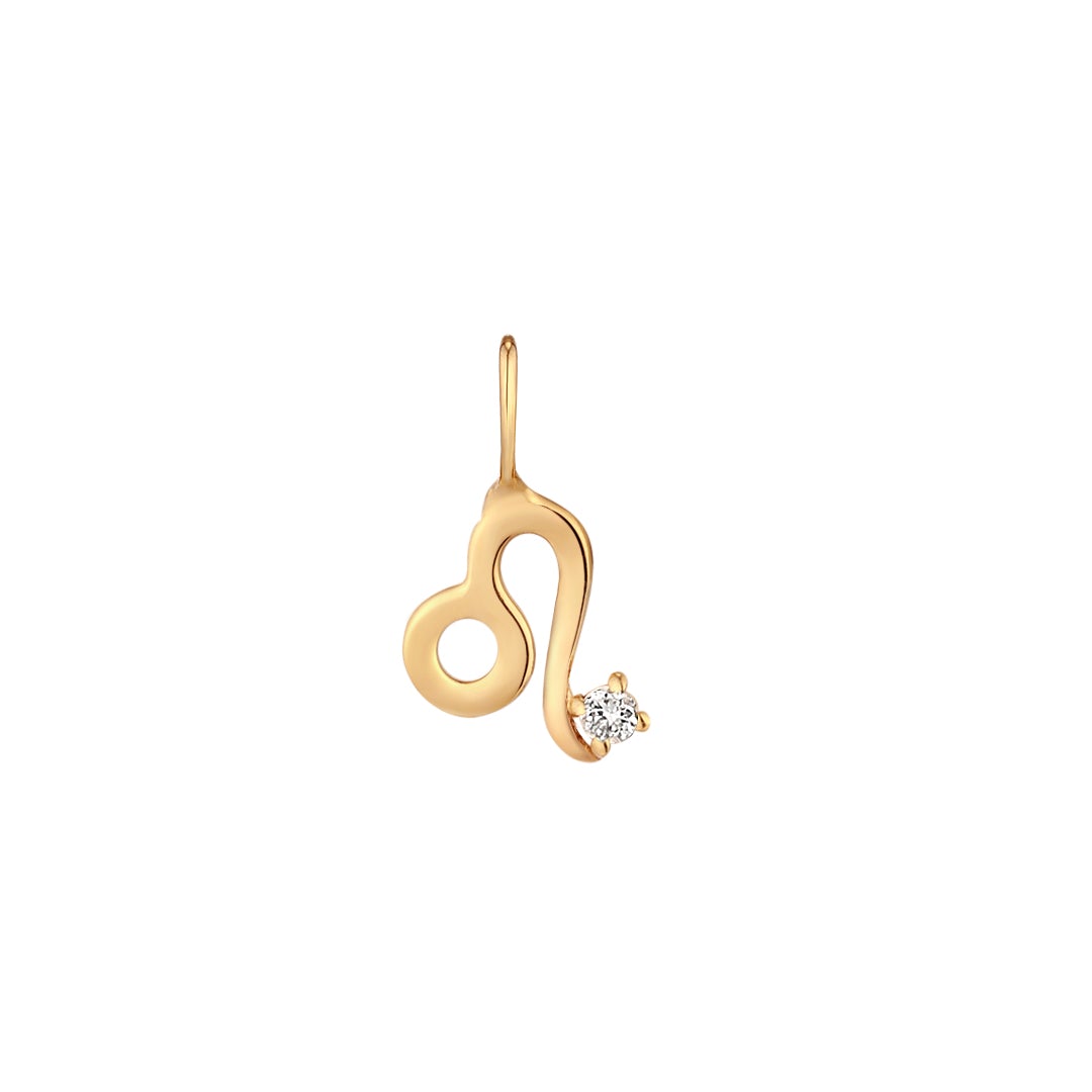LEO | Zodiac Charm With Diamond Necklace Charms AURELIE GI 