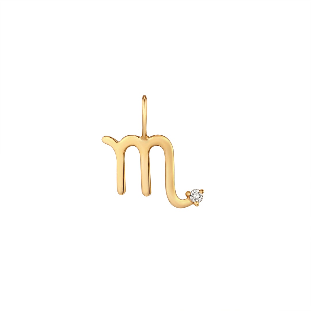 SCORPIO | Zodiac Charm With Diamond Necklace Charms AURELIE GI 