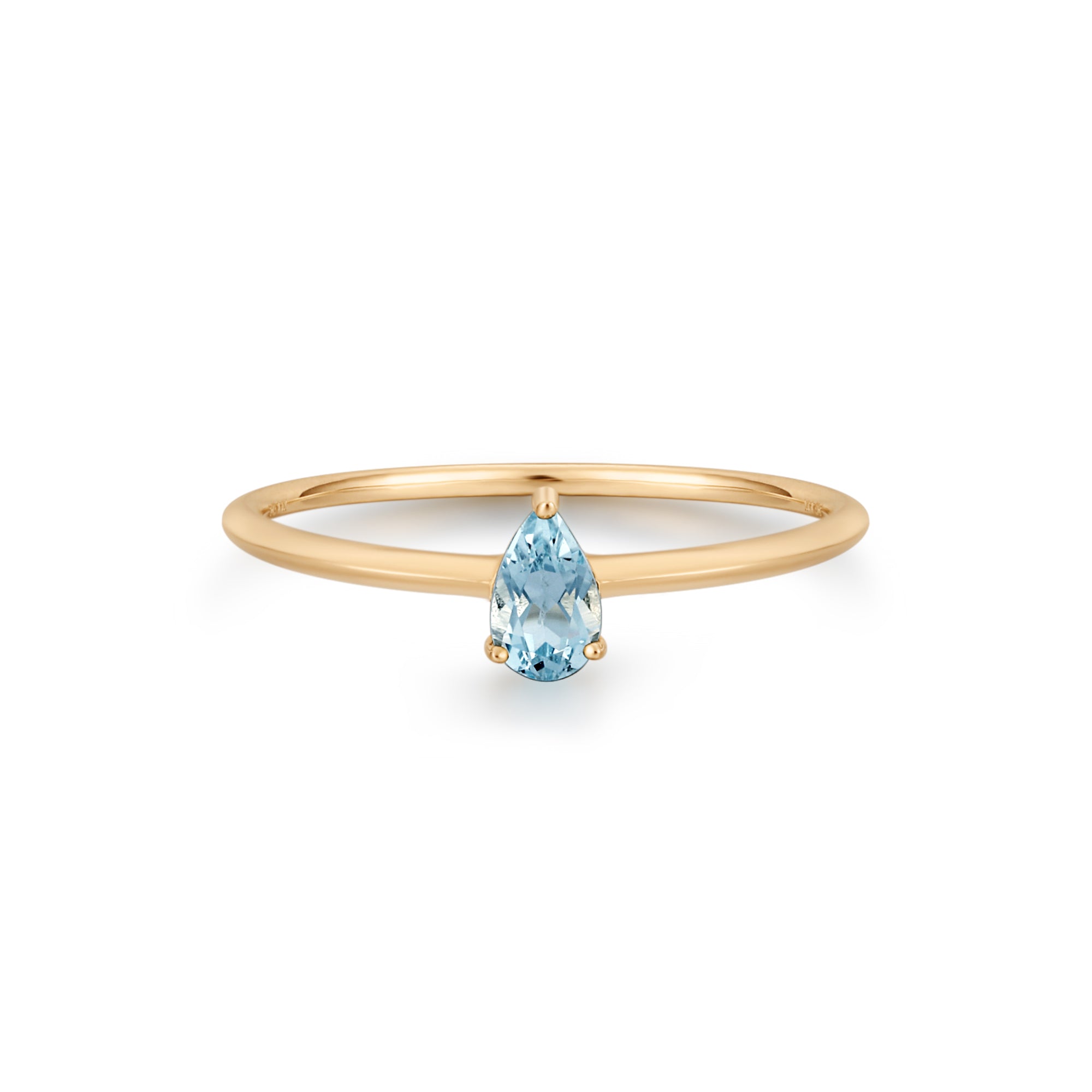 PERRY | Aquamarine Solitaire Ring Rings AURELIE GI 