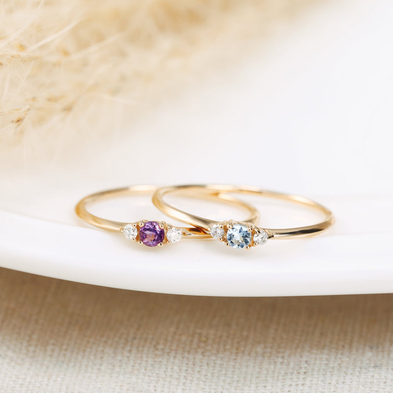 EVIE | Amethyst and Diamond Ring Rings AURELIE GI 