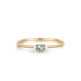 ADRIANA | Aquamarine and Diamond Ring Rings AURELIE GI 