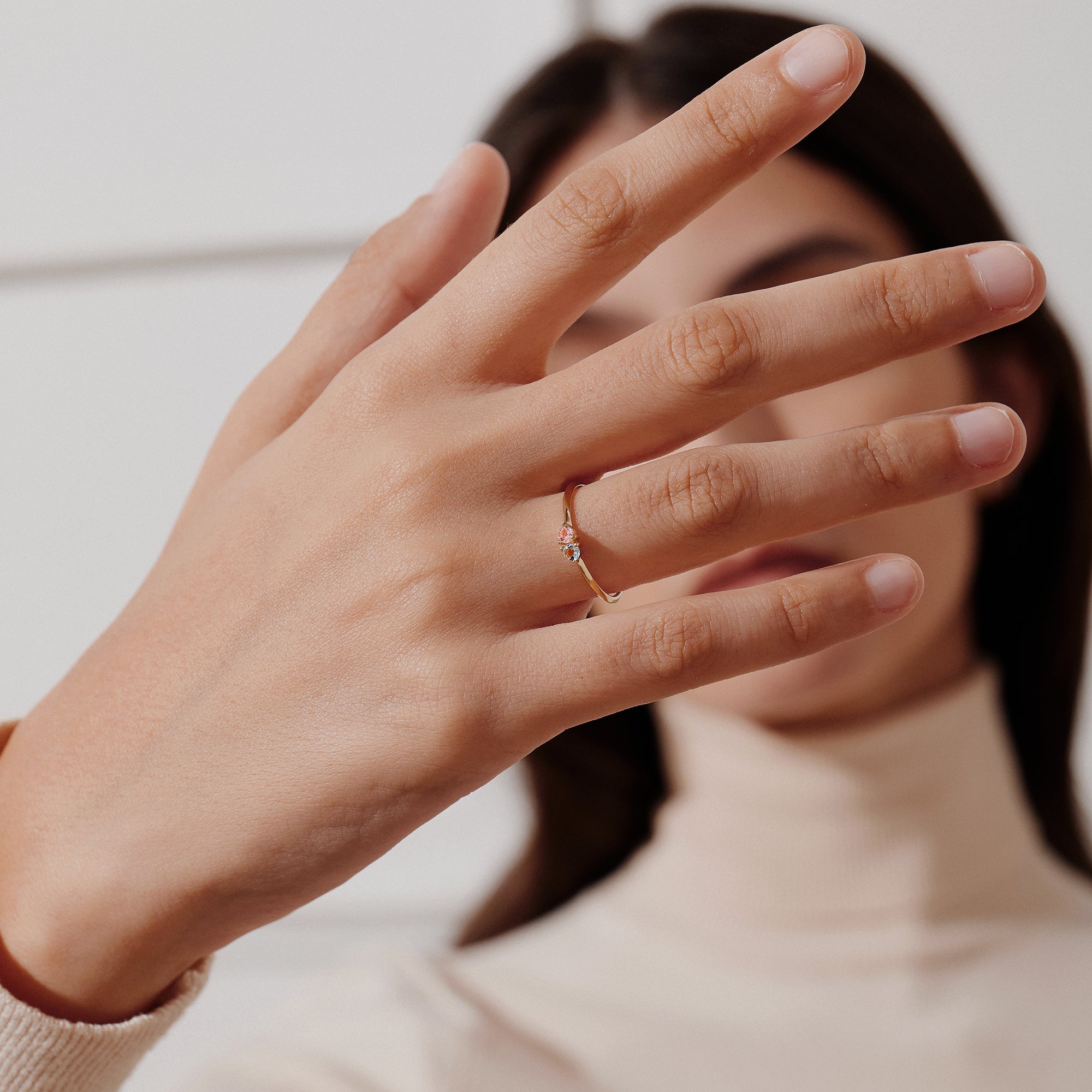 PIXIE | Aquamarine and Morganite Ring Rings AURELIE GI 