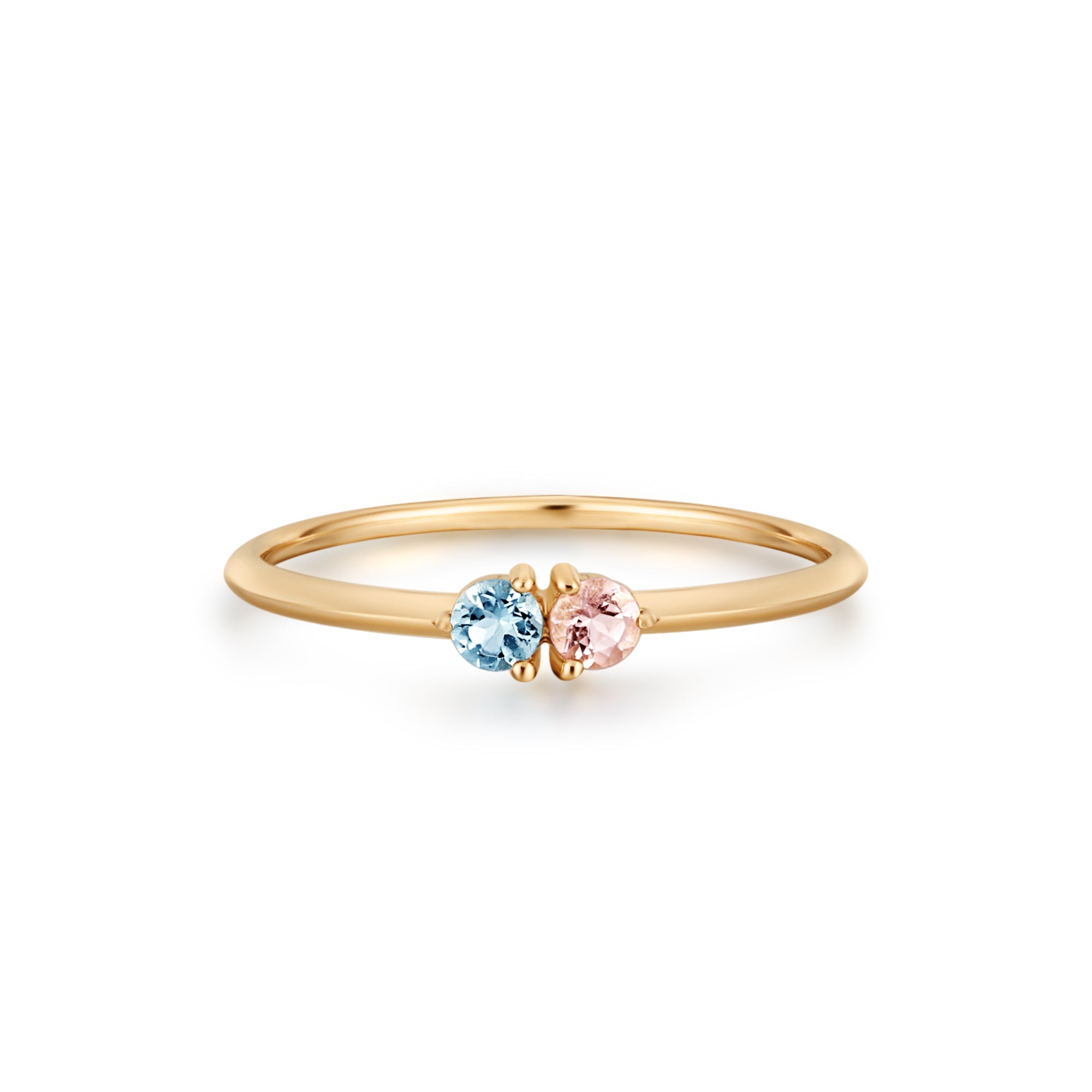 PIXIE | Aquamarine and Morganite Ring Rings AURELIE GI 