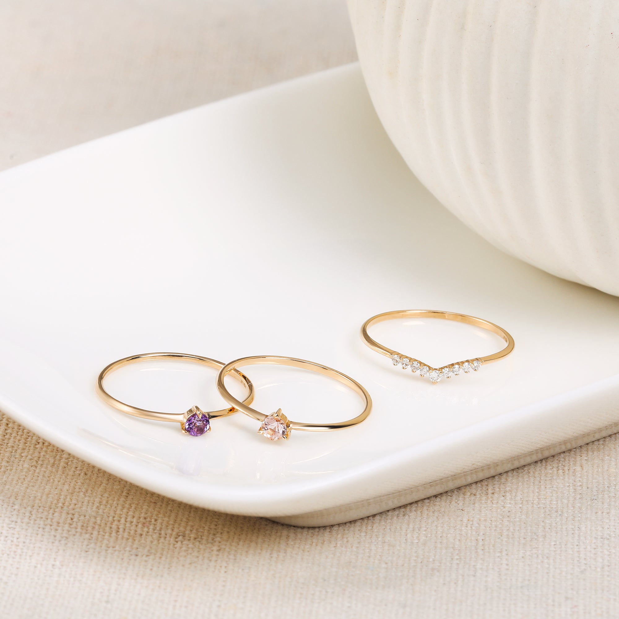 BLOSSOM | Morganite Solitaire Ring Rings AURELIE GI 