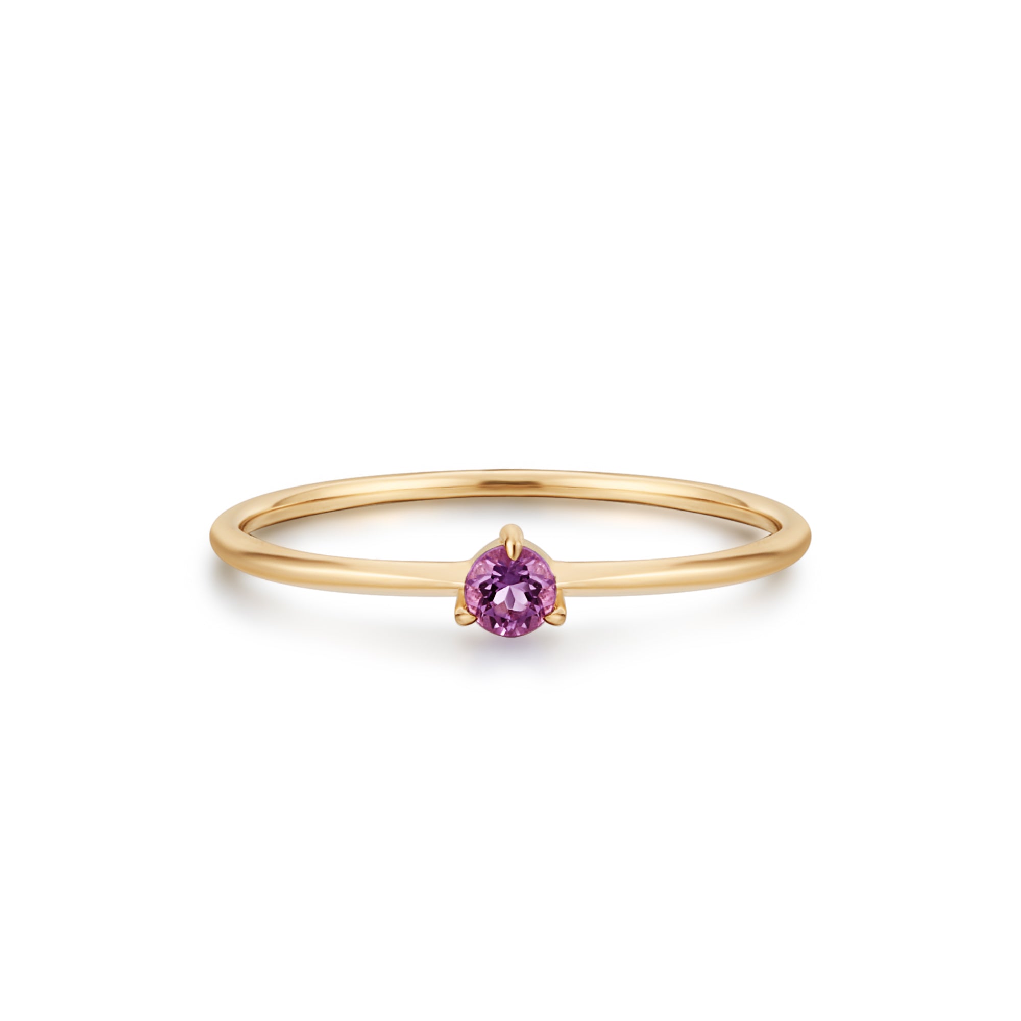 ELVA | Amethyst Solitaire Ring Rings AURELIE GI 