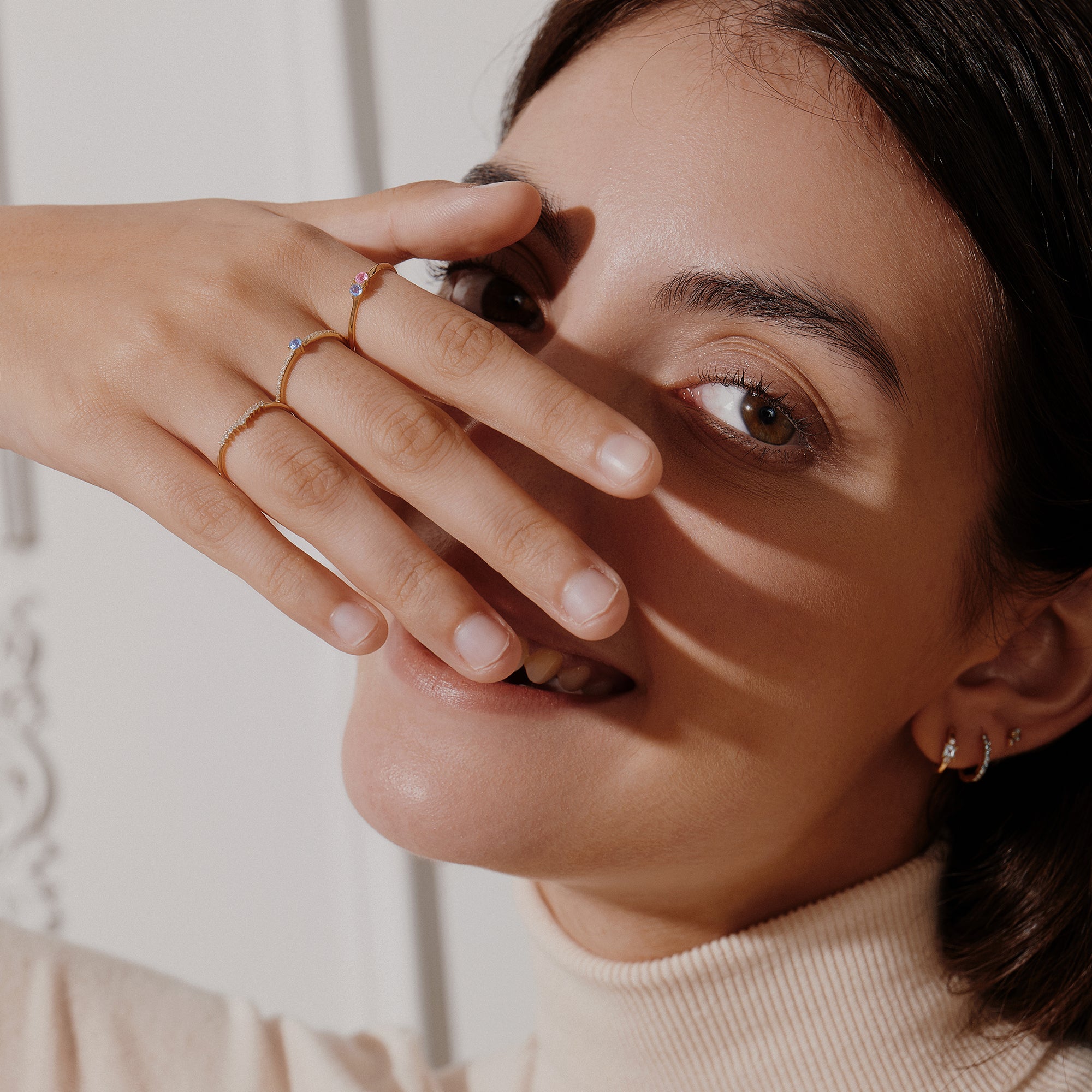 PIXIE | Aquamarine and Morganite Ring Rings AURELIE GI 
