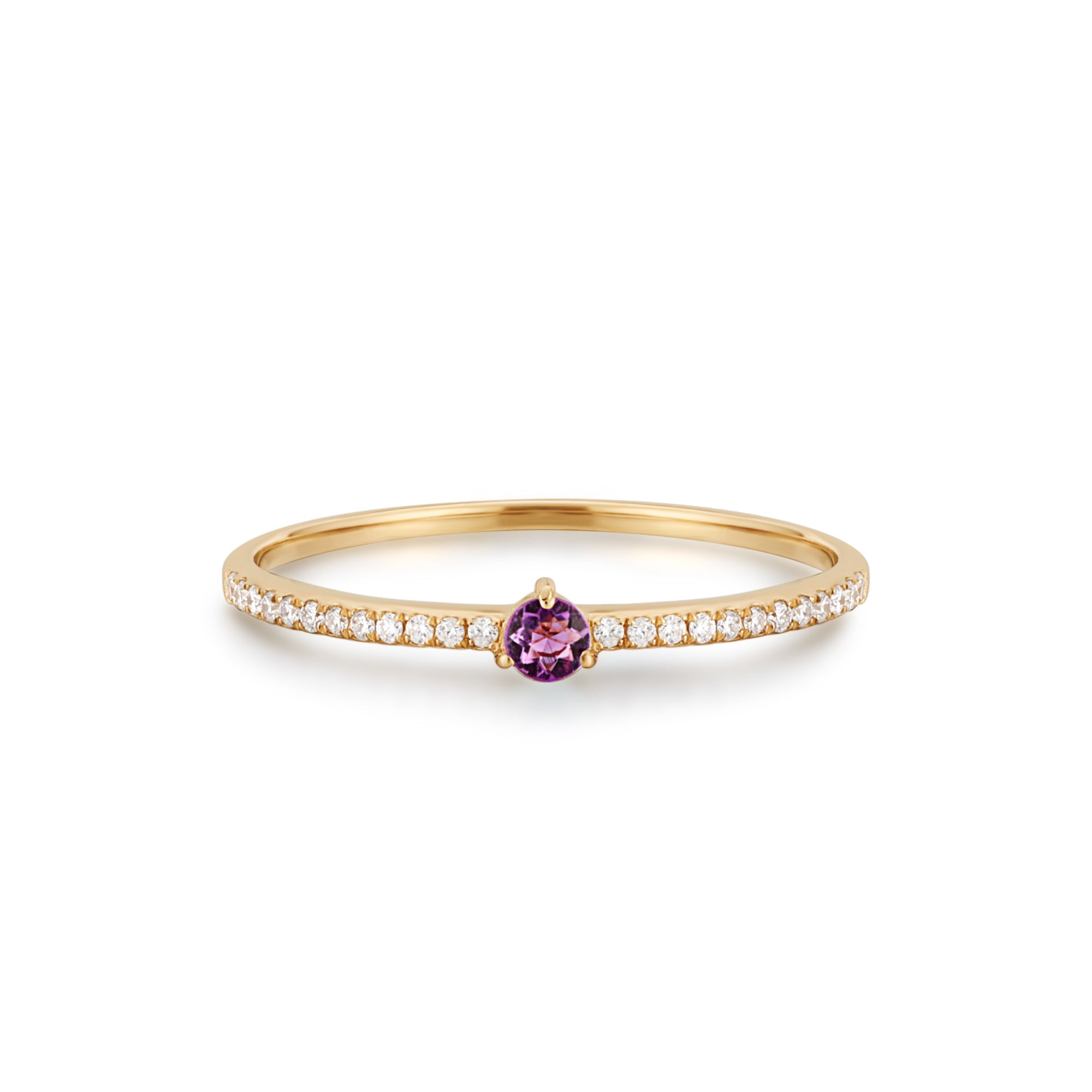 GISELLE | Amethyst and Diamond Ring Rings AURELIE GI 