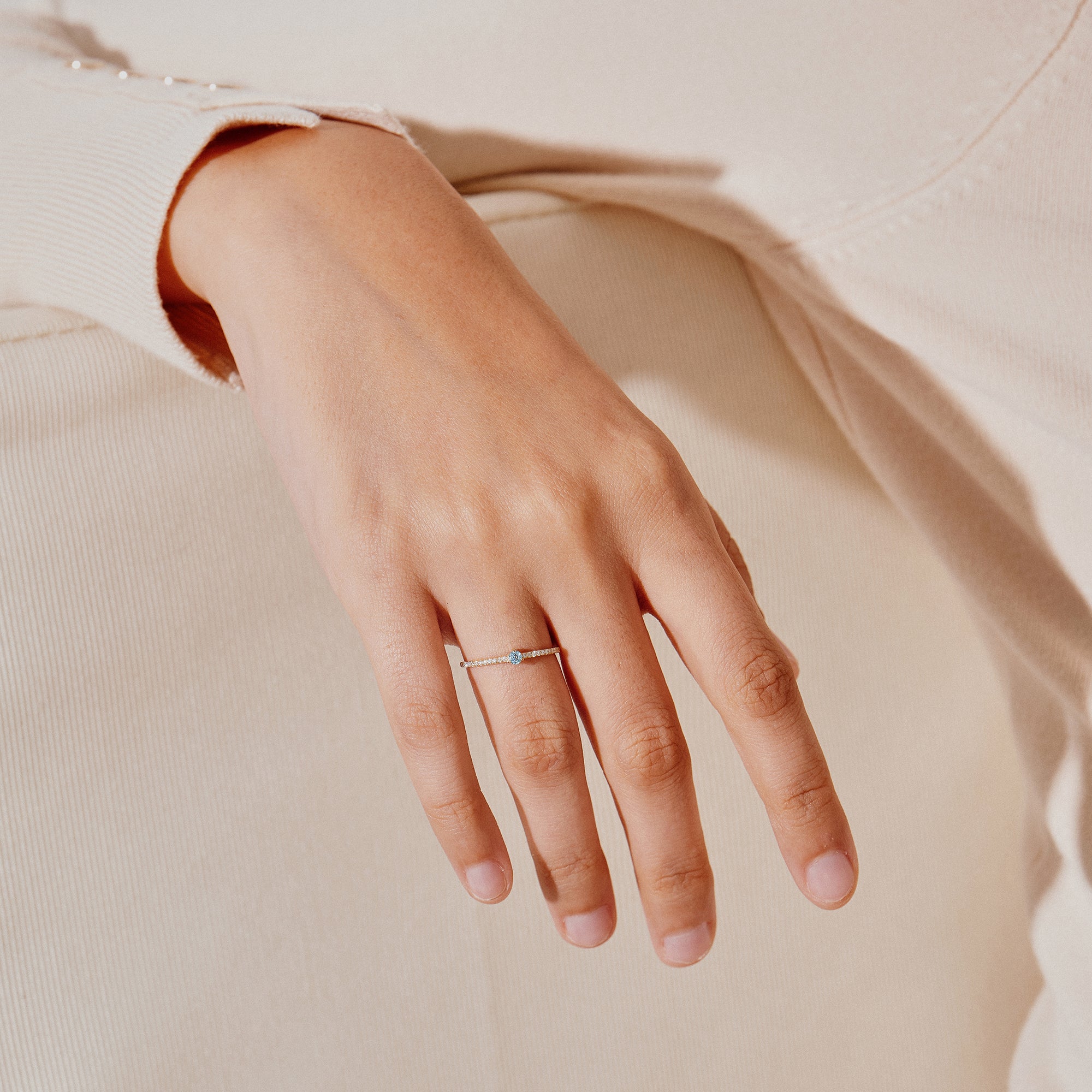 JASMINE | Aquamarine and Diamond Ring Rings AURELIE GI 