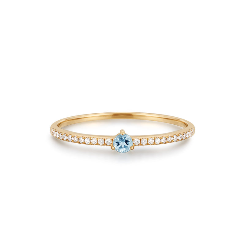 JASMINE | Aquamarine and Diamond Ring Rings AURELIE GI 