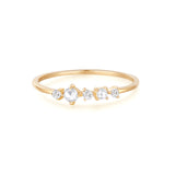 ANNE | Rose Cut White Sapphire Ring Rings AURELIE GI Yellow Gold #5 