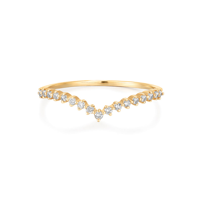The Diamond Wishbone Ring - Size I
