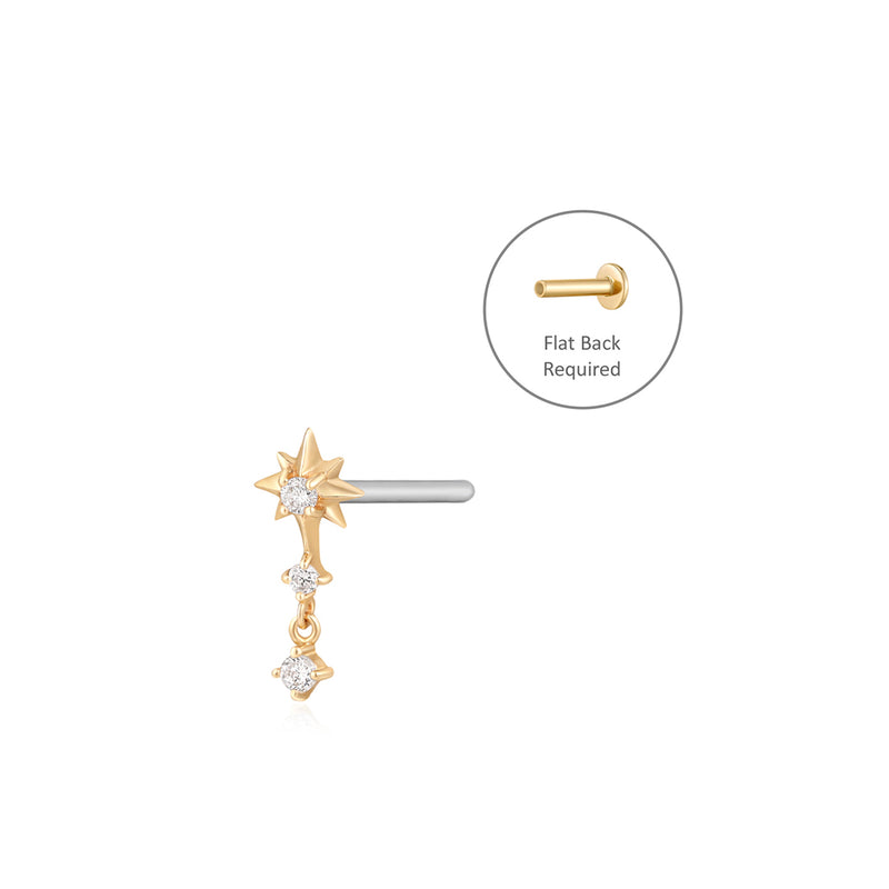 NOVA | Triple Diamond Starburst Threadless Flatback Earring