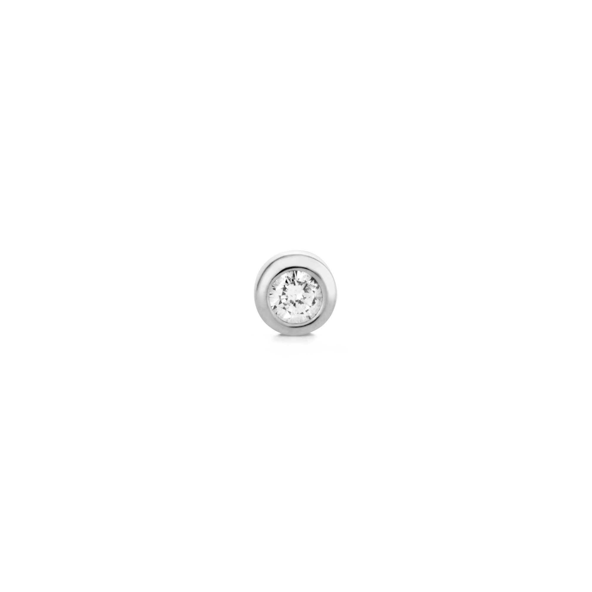 GERI | Bezel Diamond Threadless Flatback Earring