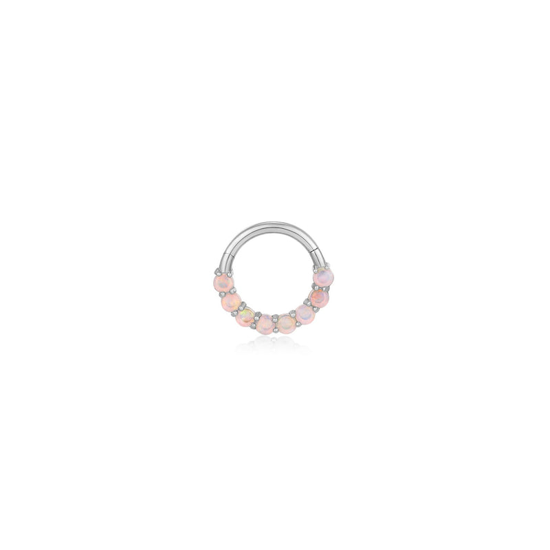 HAYDEN | Opal Clicker Ring Earrings AURELIE GI White Gold 