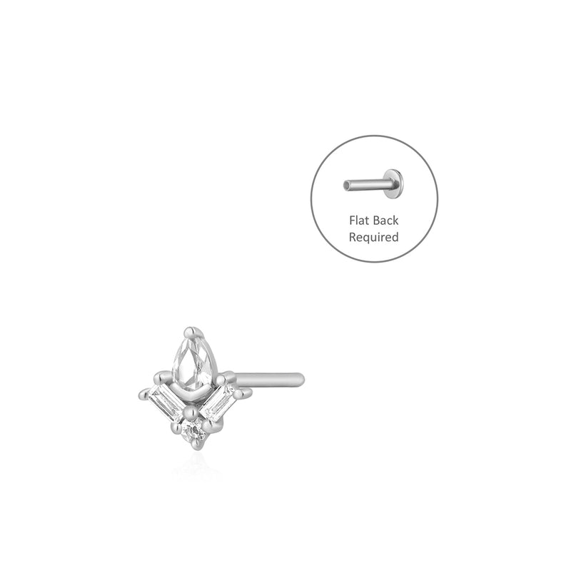 14K Solid Gold Single Bee Flat Back Earring – J&CO Jewellery