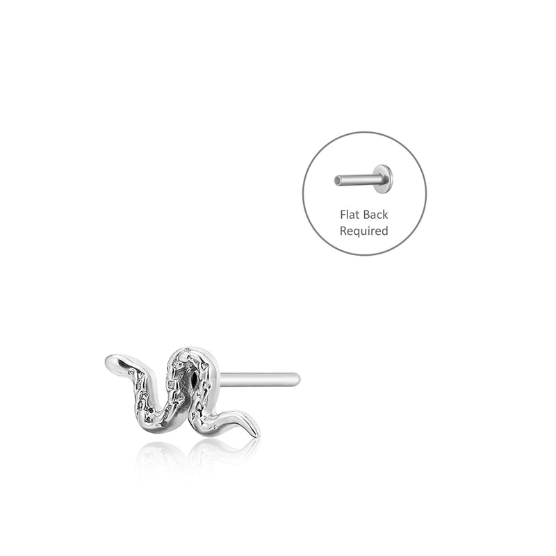 MEDUSA | Snake Threadless Flatback Earring
