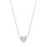 SOPHIE | Diamond Heart Necklace Necklaces AURELIE GI White Gold 