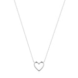 JANE | Open Heart Necklace Necklaces AURELIE GI White Gold 