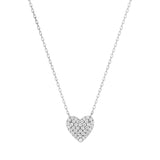 ELSIE | Diamond Pave Heart Necklace Necklaces AURELIE GI White Gold 