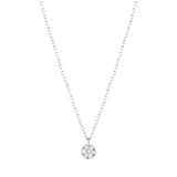 LILY | Diamond Disc Necklace Necklaces AURELIE GI White Gold 