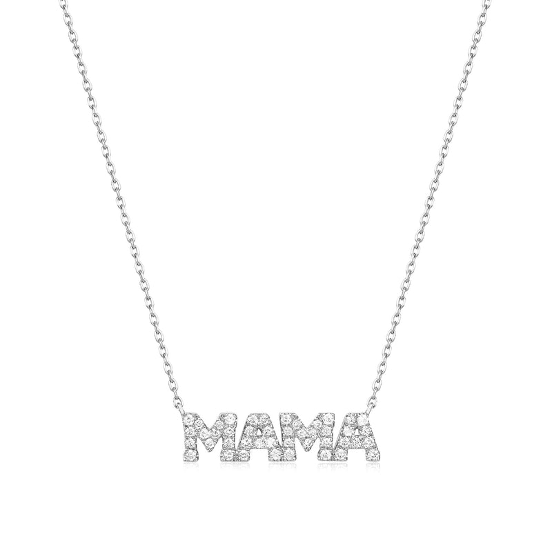 MERE | Diamond Mama Necklace Necklaces AURELIE GI White Gold 