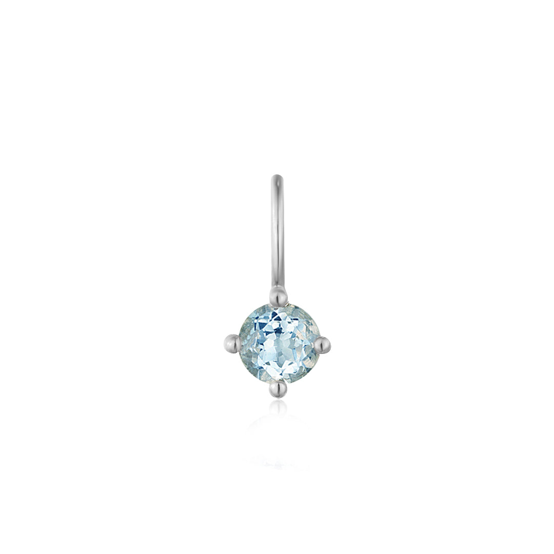 March Birthstone | Aquamarine Necklace Charm