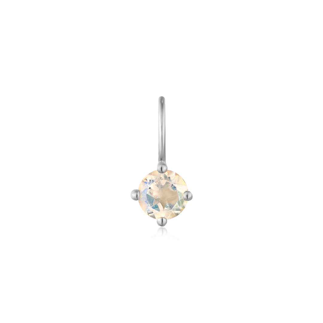 June Birthstone | 14K Gold Moonstone Necklace Charm